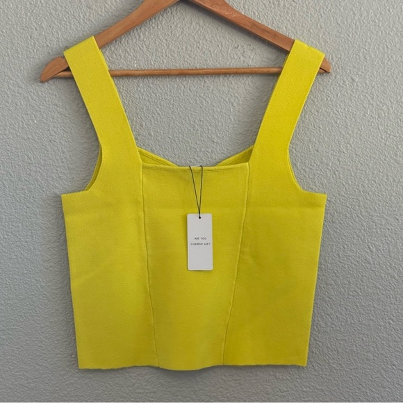 Current Air Sweetheart Knit Tank NWT in Lemon - Picture 3 of 5